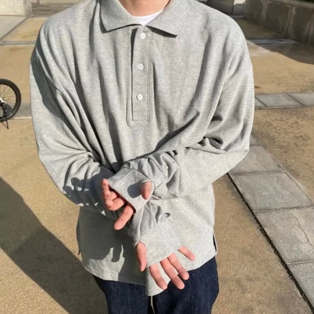 [FREE]TOVN투븐 핸드워머 그레이 피케셔츠 새상품