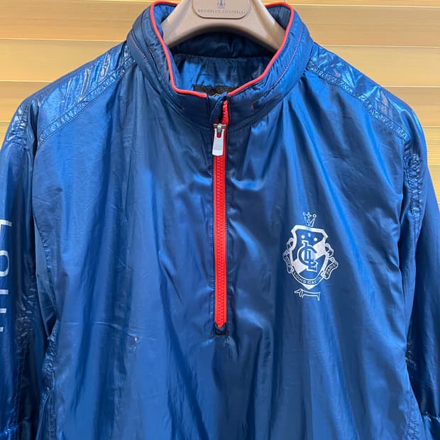 루이까스텔 남성 네이비 아노락바람막이 반집업티셔츠