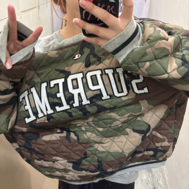 슈프림/챔피언 콜라보 리버시블 자켓