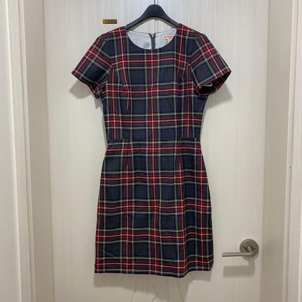 브룩스브라더스 레드 타탄체크 원피스 2사이즈(새상품)