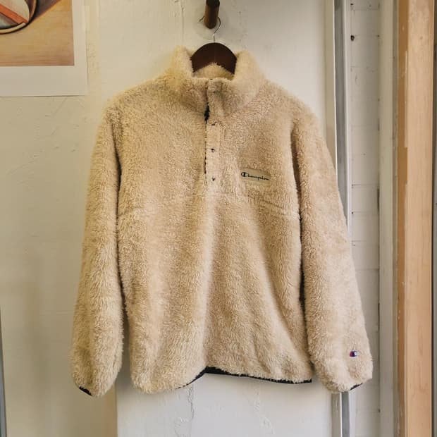 챔피온 플리스 베이지 풀오버 L사이즈