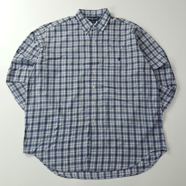 CK413 XL 폴로 90s 미국판 블레어 플래드 체크 셔츠 남방