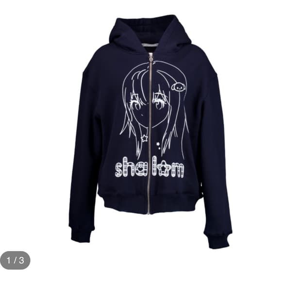 Shalomclub GOTTI ZIP-UP HOODIE NAVY