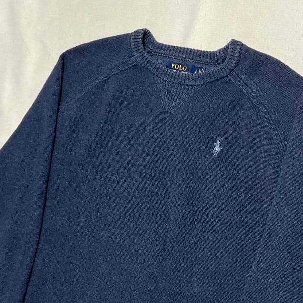 S 폴로랄프로렌 블루 코튼 니트