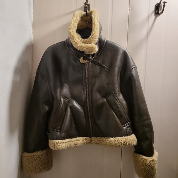 자라 브라운 무스탕 자켓