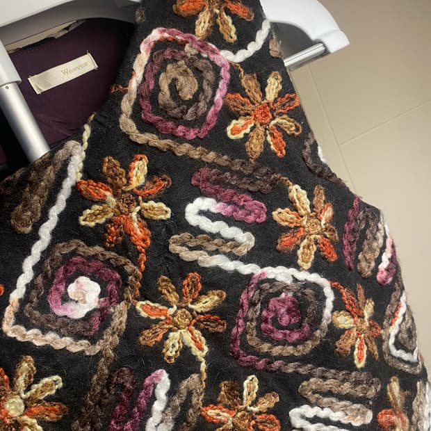 Weever 패턴 민소매 원피스