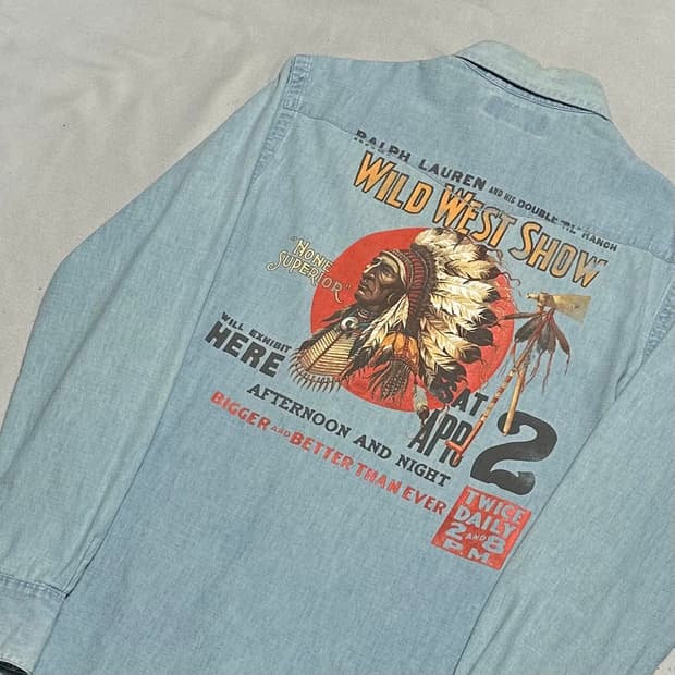 S 폴로랄프로렌 인디언 헤드 웨스턴 셔츠