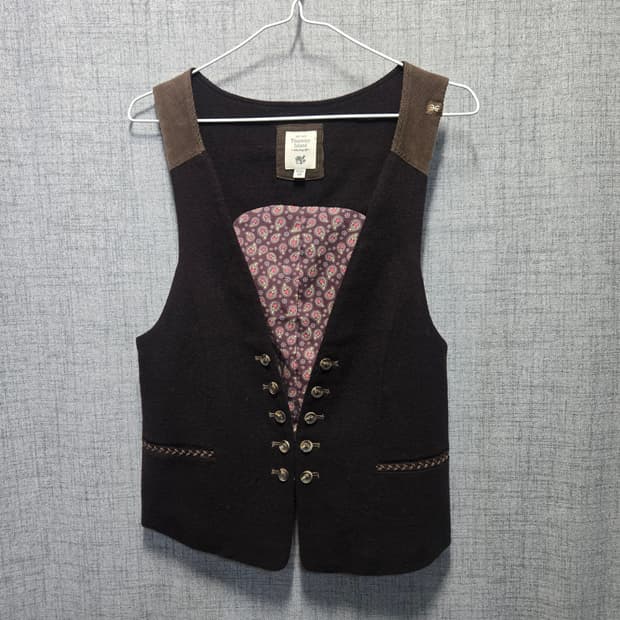 써스데이아일랜드  여성 울 베스트 조끼 