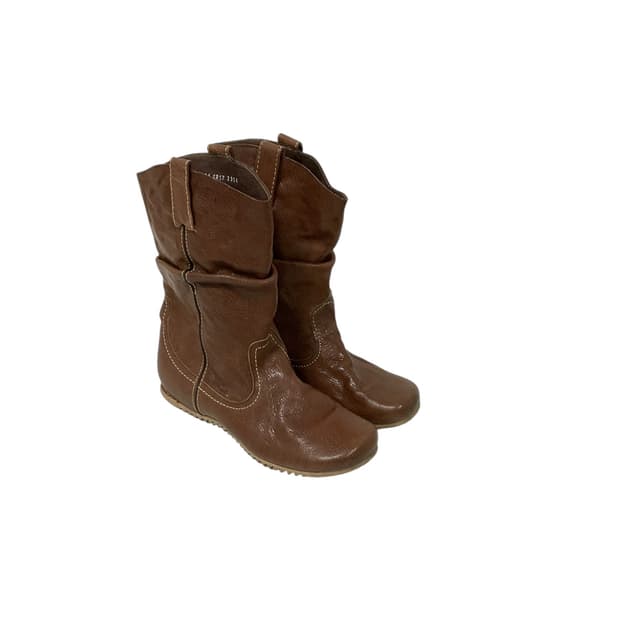 Vintage 브라운 레더 부츠 (235)