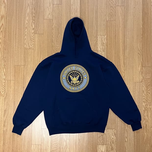 [L] 00s USA 빈티지 Navy 후드티