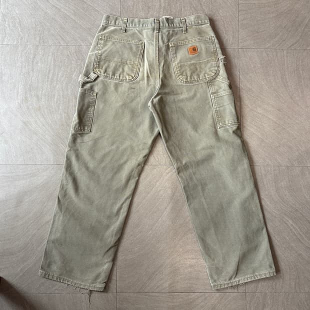 칼하트 정품 오리지널 모스 그린 카펜터 팬츠