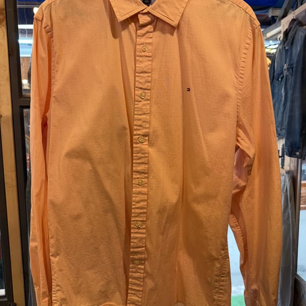 타미힐피거 살구 셔츠