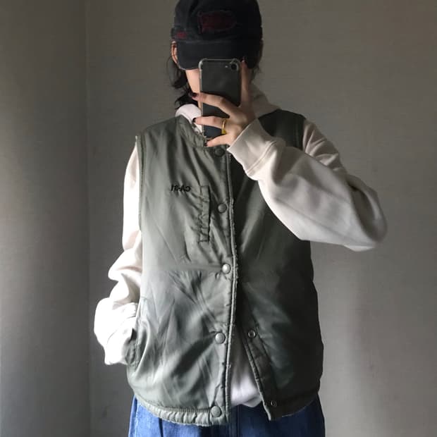 후아유USA 리버시블 후리스 패딩 조끼