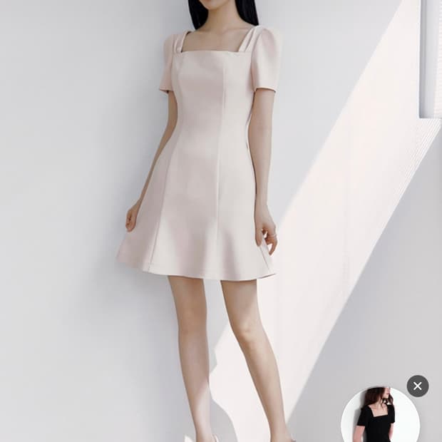 이바나 헬싱키 soili mini dress 라이트핑크 XS