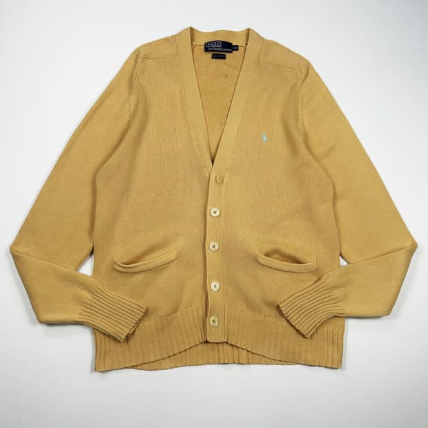 폴로 랄프로렌 클래식 브이넥 니트 가디건 L