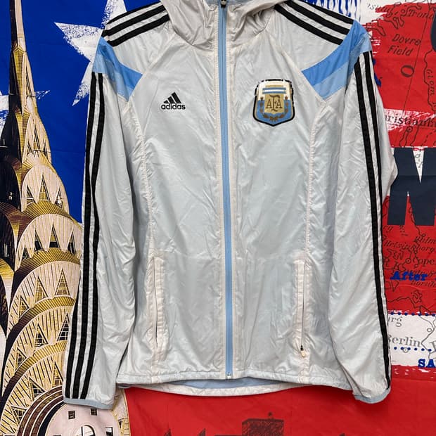 아디다스 09/10 아르헨티나 메시 얇은바람막이 L100