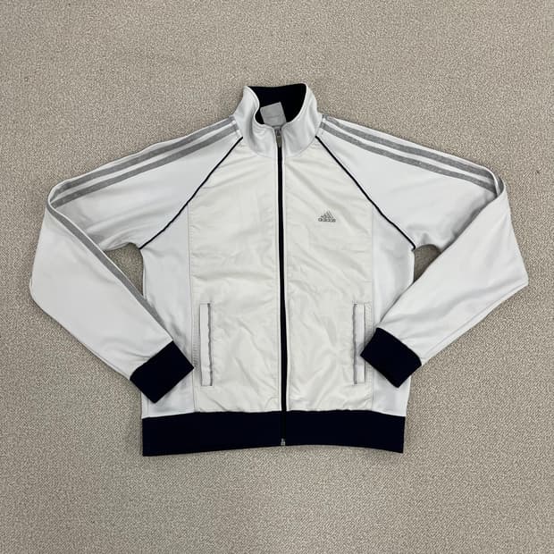 95 아디다스 화이트 실버 트랙탑 집업 0209M1
