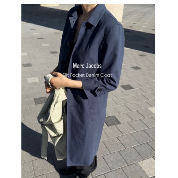 (w) Marc Jacobs Slit Pocket Denim Coat