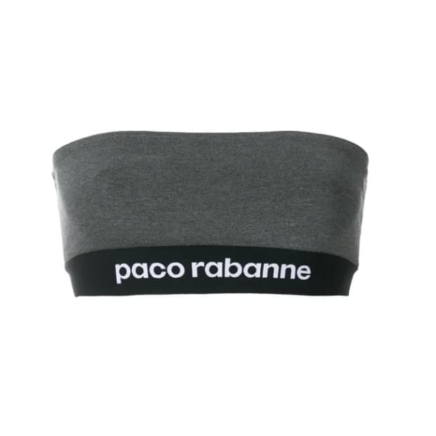 Paco Rabanne 여성 로고 밴드 튜브톱 S
