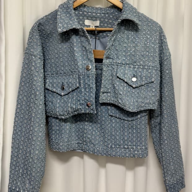 [새상품] H&M 스팽글 데님 투피스 셋업