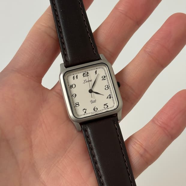 1980s Leone Arabic Index Tank Quartz