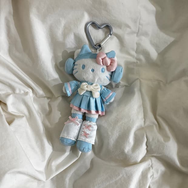 산리오 헤드셋 롱다리 헬로 키티 인형 키링