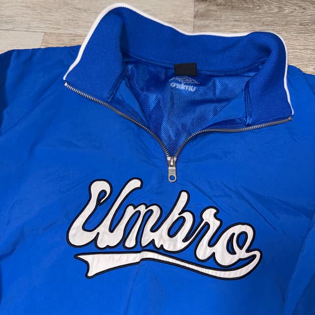 엄브로 프레피 옥스포드 스탠넥 아노락 블루