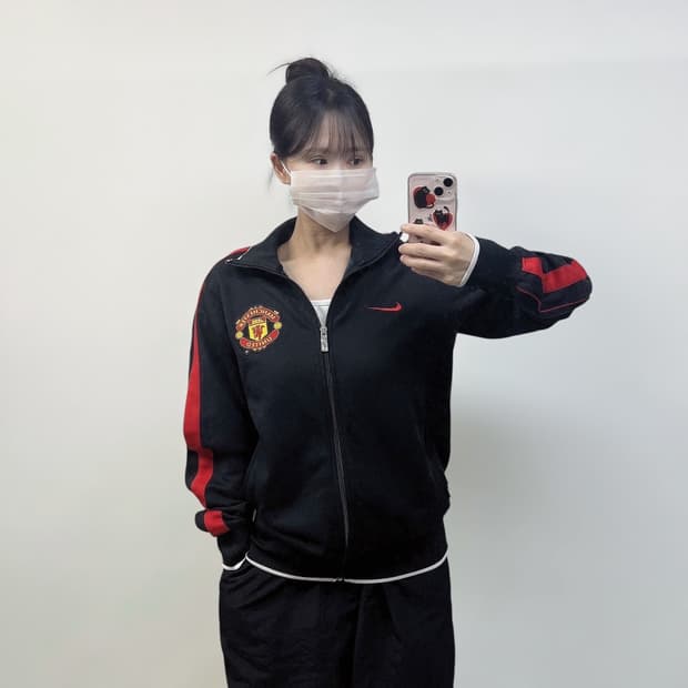 나이키 맨체스터유나이티드 트랙탑 져지 블랙 레드
