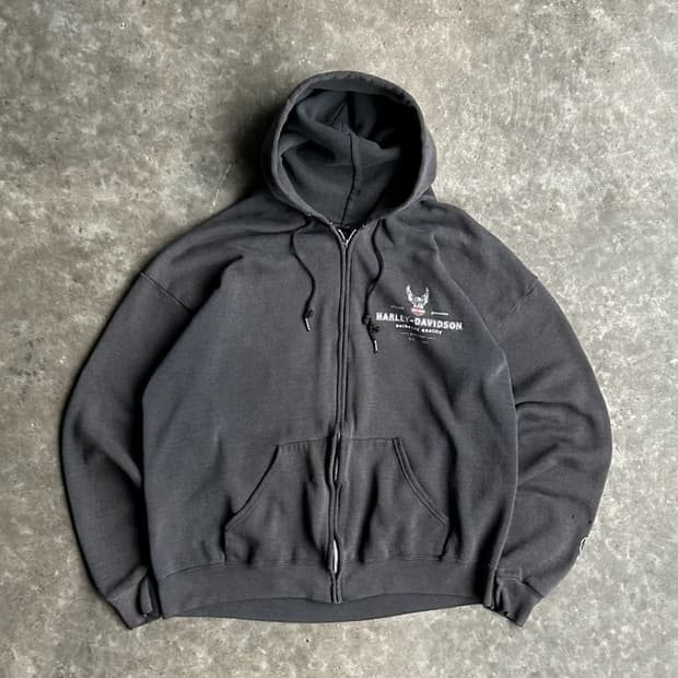 00s Vintage Harley Davison Zip up