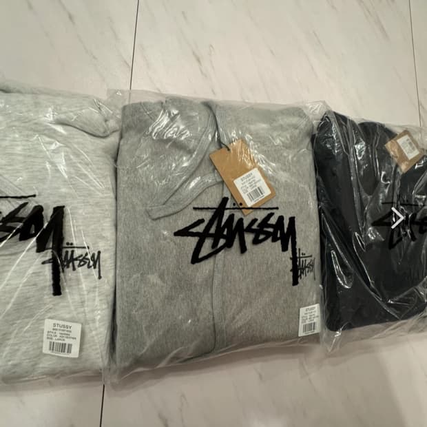 🔥[새상품/정품]🔥 스투시 베이직 후드티 (기모)블랙, 애쉬해더,그레