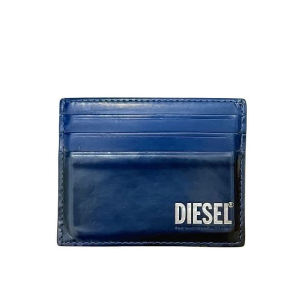 디젤 블루 레더 카드지갑