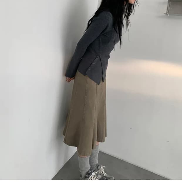 미디 스커트 