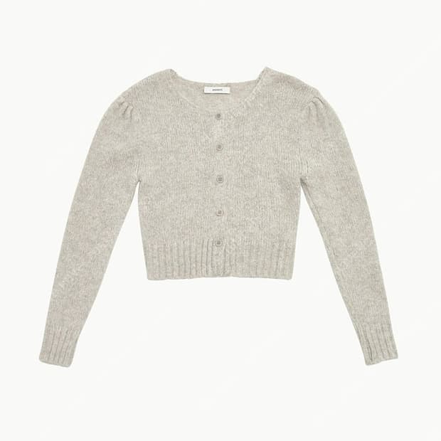 Amomento 아모멘토 시어링 크롭 가디건