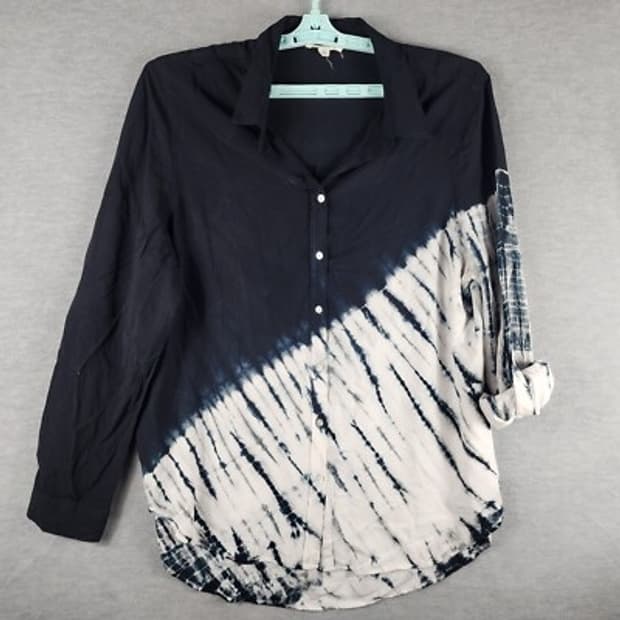 흑백 타이다이 셔츠