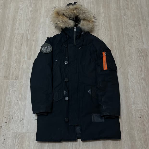 쇼트 Schott N3B 야상 파카 블랙 S/90