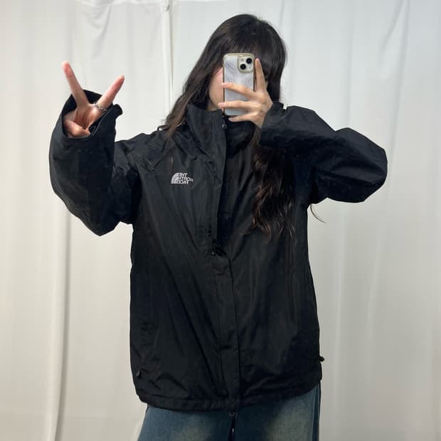 The North Face black windbreaker