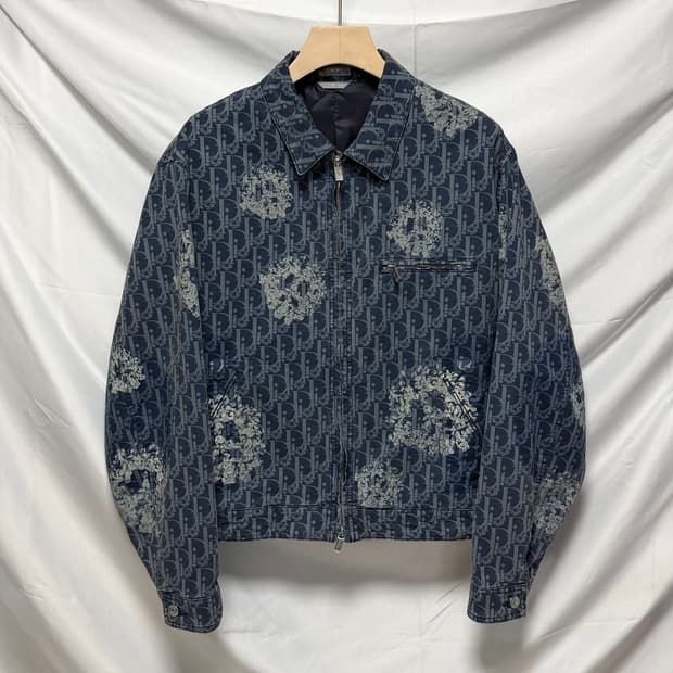 [S+급/46] 디올 X 데님 티어스 오블리크 데님 블루종 자켓