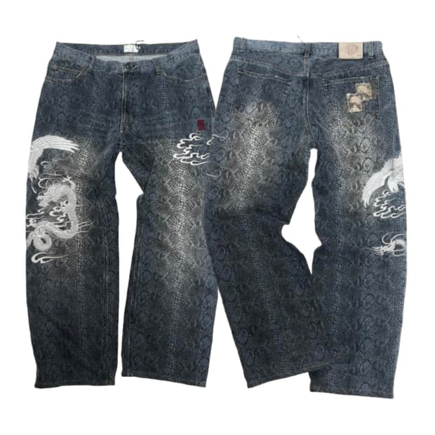 38 카라쿠리 타마시 오리엔탈 파이톤 용자수 팬츠