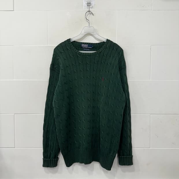 폴로 랄포로렌 꽈배기 니트