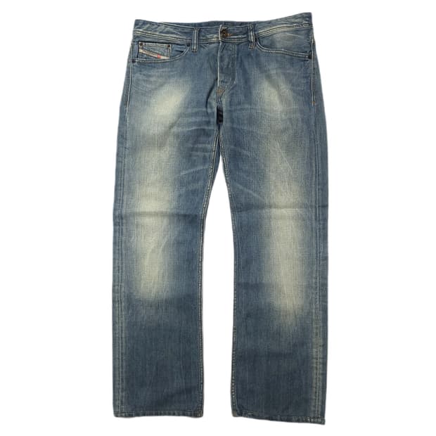 디젤 DIESEL 바이커 워싱 스트레이트 데님 팬츠