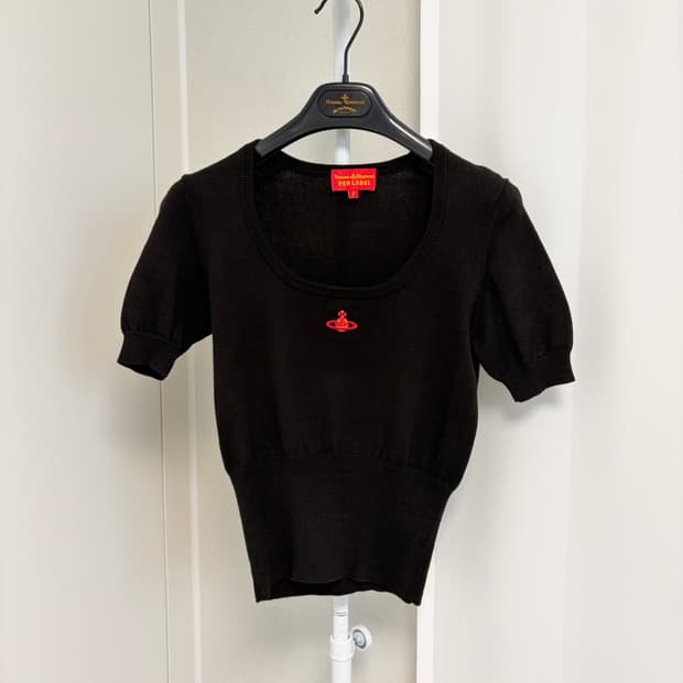 비비안웨스트우드 레드라벨 유넥 반팔 니트