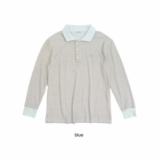 Shopfaerie 샵페어리 와플 셔츠 블루