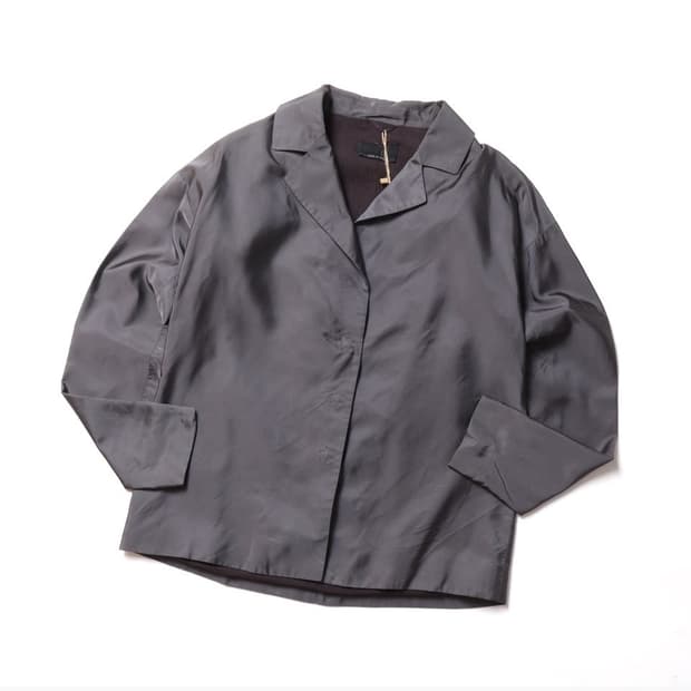 프라다 Prada Silk Button Shirt Jacket  