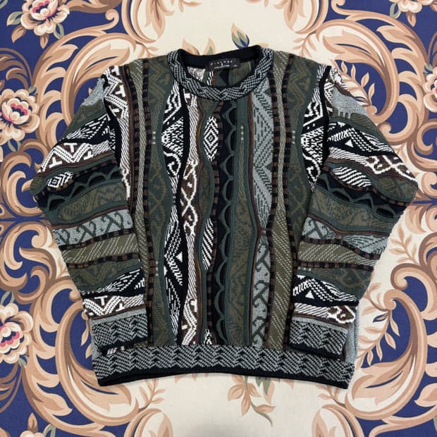 (XL)VTG 케이블 니트 셔츠(made in usa)