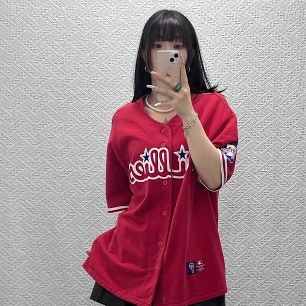MLB 빈티지 올드스쿨 필라델피아 필리스 반팔 유니폼 90 C13465