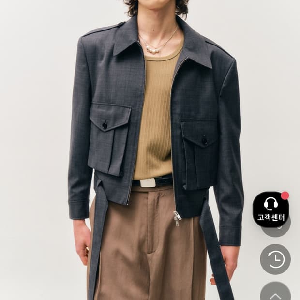 노이어 울 필드 포켓 벨티드 크롭 자켓 새상품 48사이즈입니다