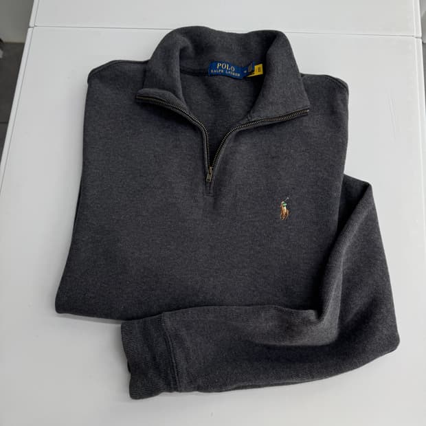 폴로 반집업 니트 