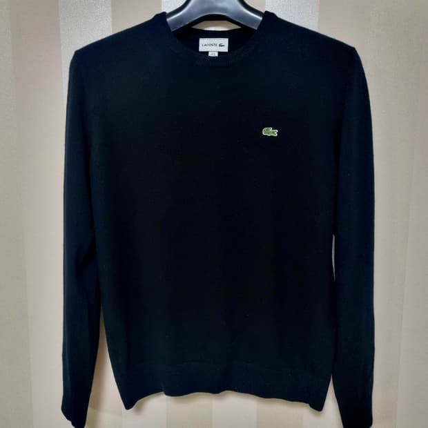 라코스테 블랙 니트 모100