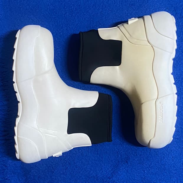 Ambush 앰부쉬 로고디테일 청키 화이트 앵클 부츠 40