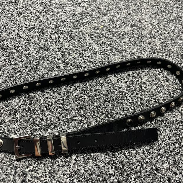 vintage leather belt 소가죽 스터드 벨트
